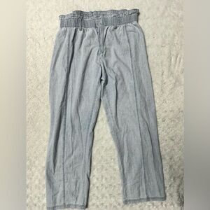 JUNK FOOD Embroidered Disney Mickey Mouse Cropped Casual Pants